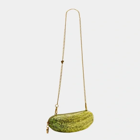 Betsey Johnson A BIG DILL GREEN Pickle Crossbody Bag NWT NEW WITH TAGS KITSCH - Picture 3 of 9